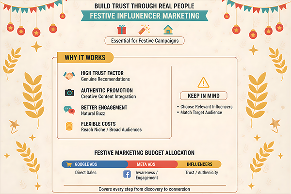 Where to Spend Your Festive Marketing Budget Google vs Meta vs Influencers Stock Img 3