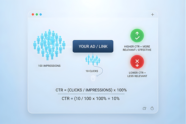 How to Improve CTR Click Through Rate from Search Results Social Feeds stock img 1